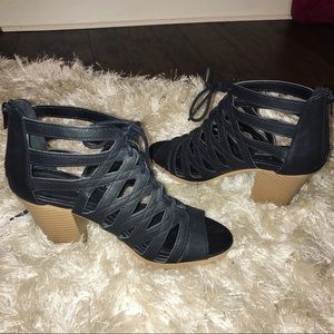 Woman’s black shoes